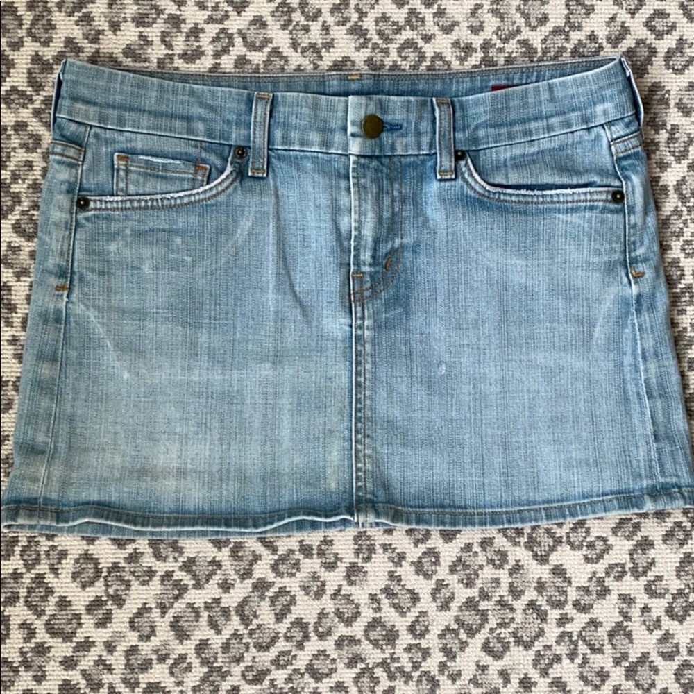 Seven 29 Miniskirt light wash denim